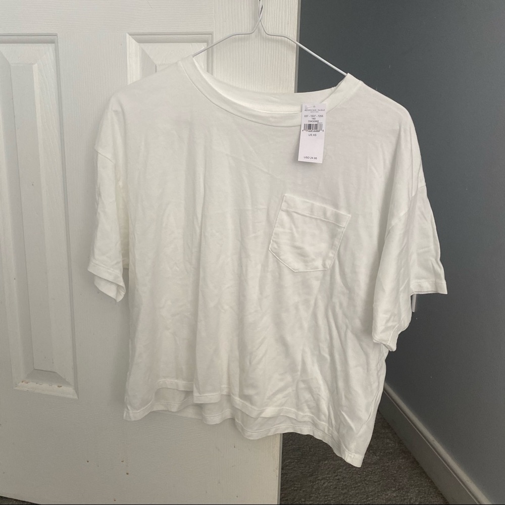 American Eagle oversized crop top with pocket